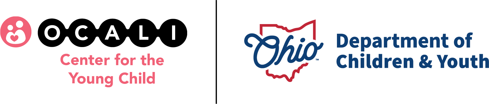 Logo for OCALI Center for the Young Child and logo for Ohio Department of Children & Youth